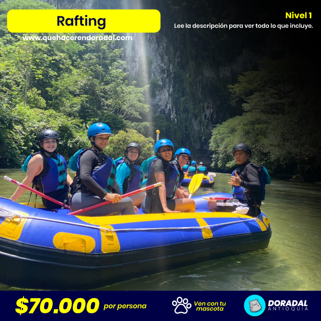 Rafting en Río Claro Doradal – aventura en aguas cristalinas