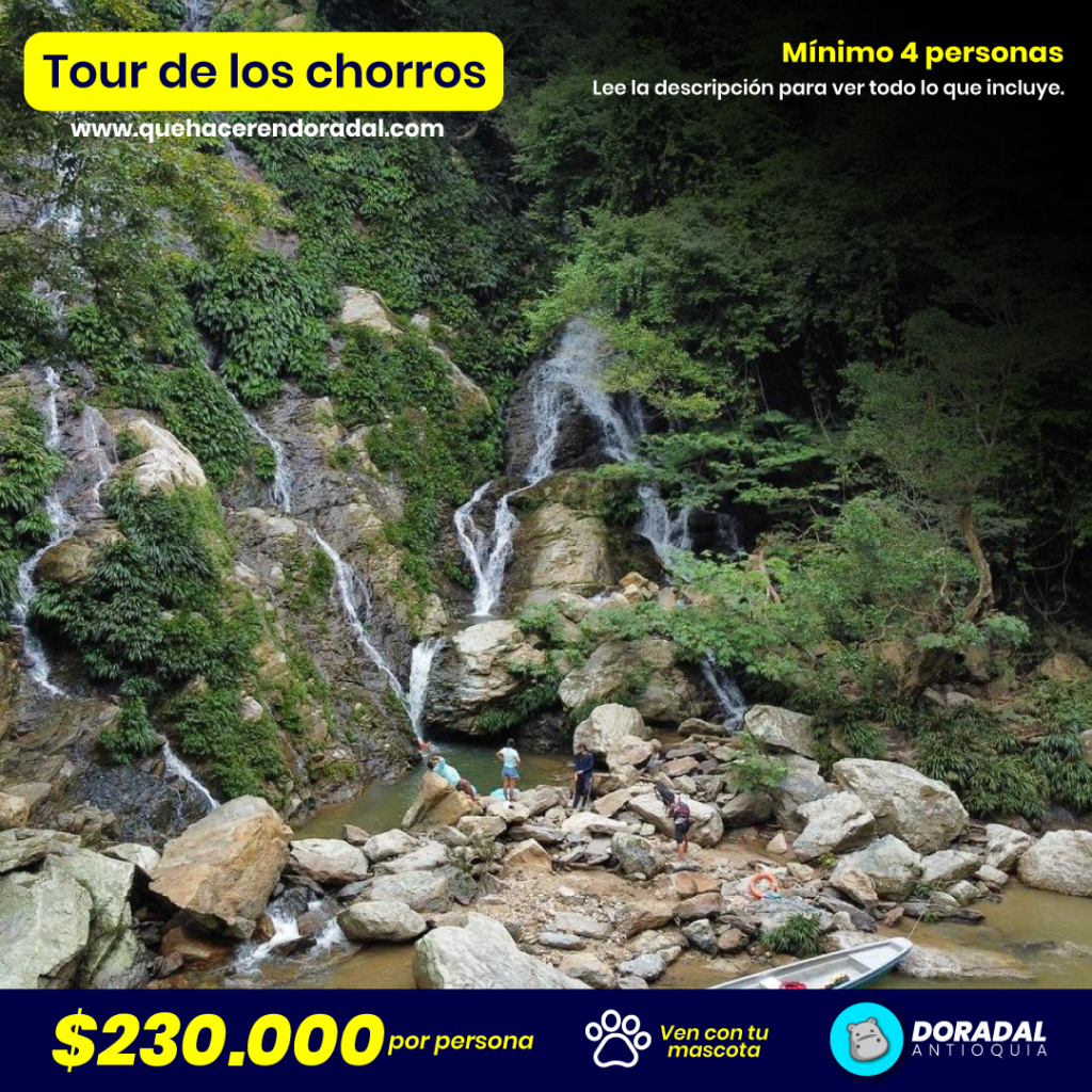 Tour los Chorros – cascadas naturales en Doradal Antioquia